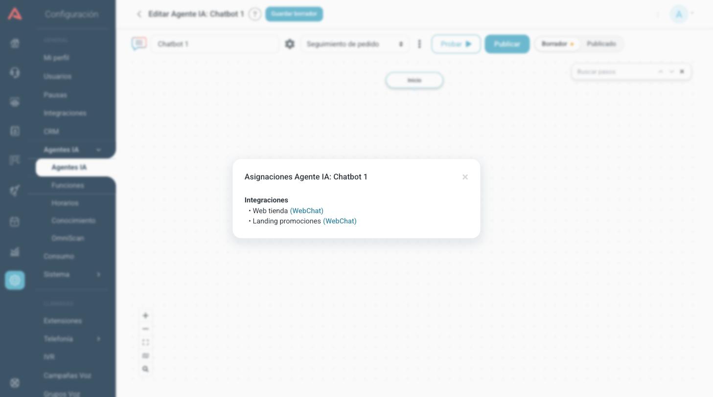 Asignaciones del agente