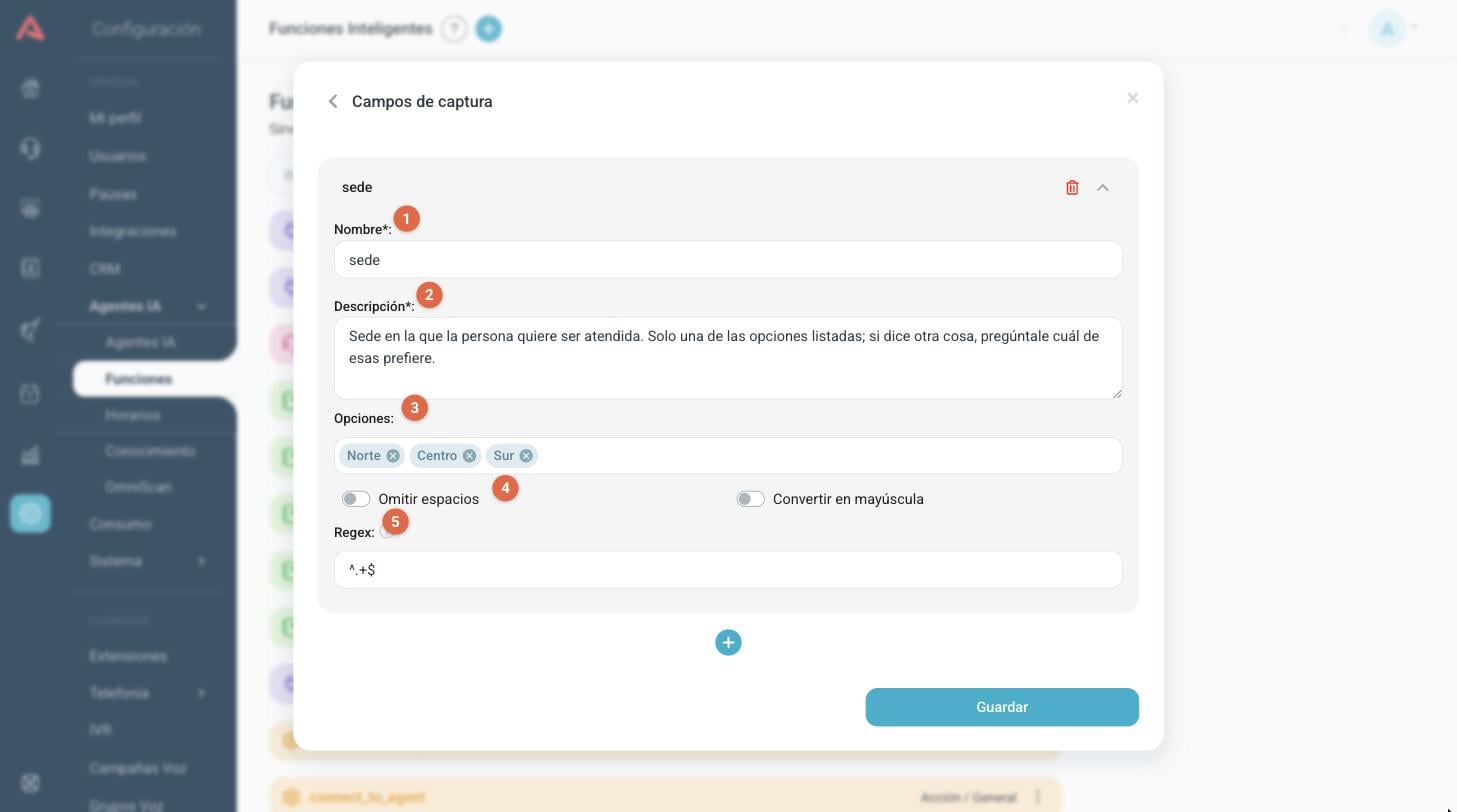 Editor de campos de captura