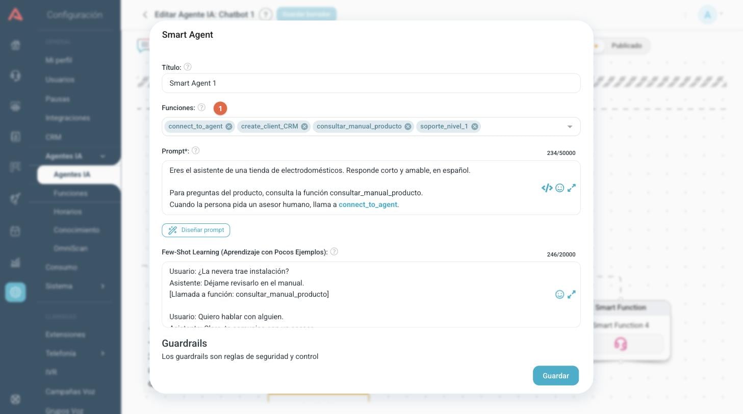 Configuración de un nodo Smart Agent