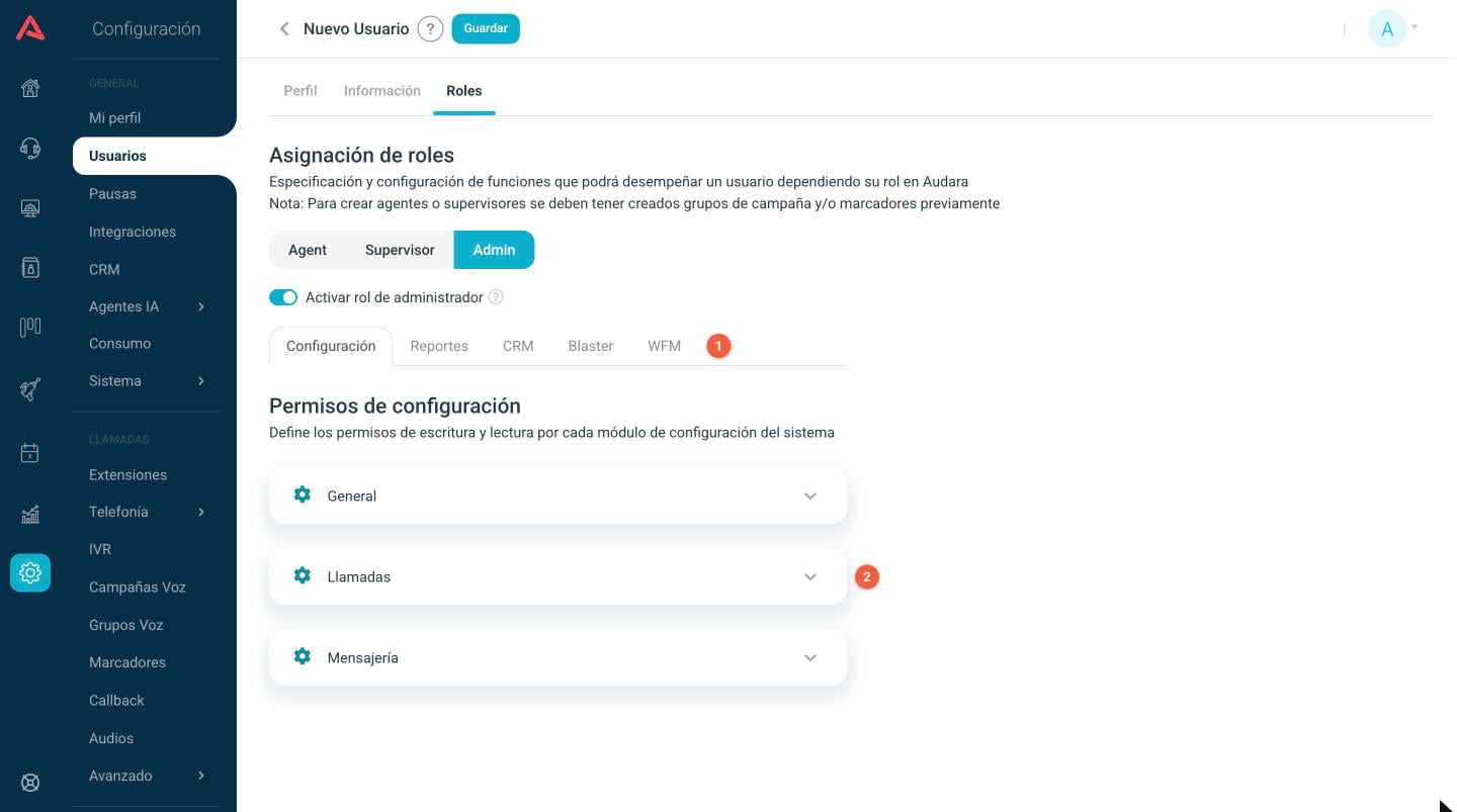 Rol de administrador