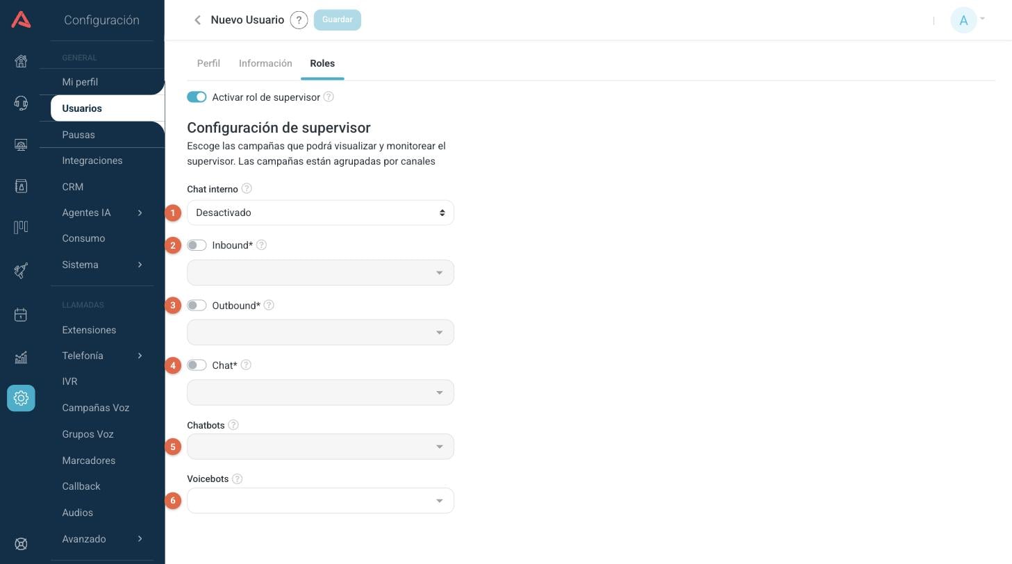 Configuración de supervisor